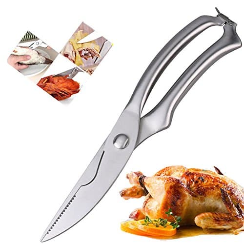 Kitchen Shears, Heavy Duty Stainless Steel Kitchen Scissors, Ultra Sharp Blade, MultiPurpose Professional Shears for Fish, Chicken, Vegetables, Meat, Bone and Poultry (Kitchen shears)