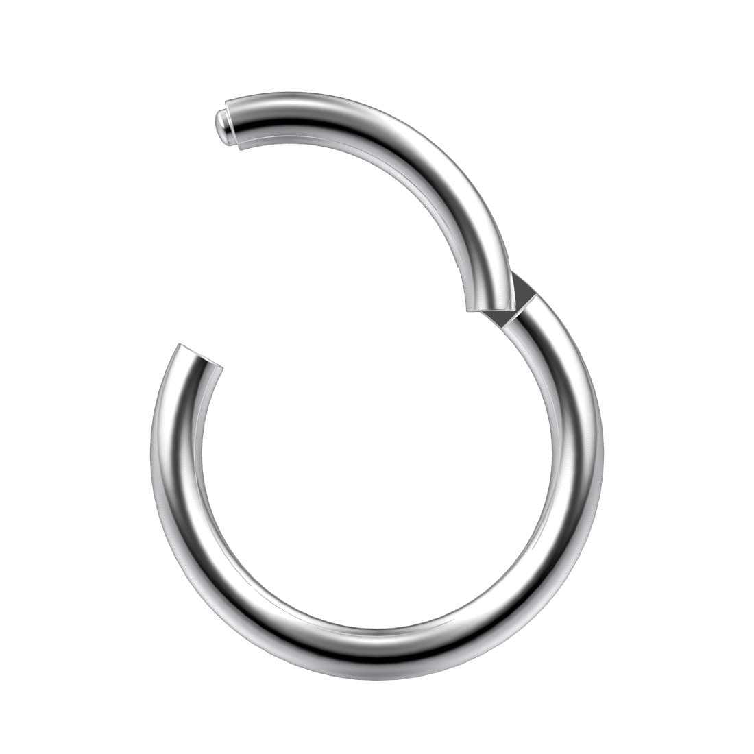 18g 3/8 Hinged Segment Ring Septum Norstril Seamless Clicker Hoop Cartilage Nose Lip Stainless Steel