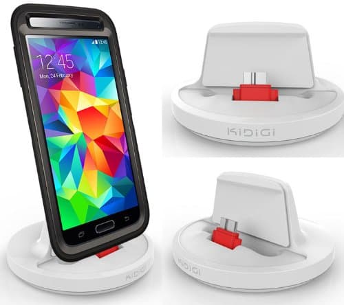 KiDiGi WHITE RUGGED CASE CHARGER CRADLE USB 3.0 DOCK FOR SAMSUNG GALAXY NOTE 3