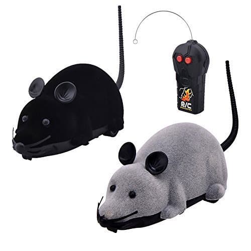 Eugreat Funny Wireless Remote Control  Mouse Toy, Black and Gray  (2 Pcs)
