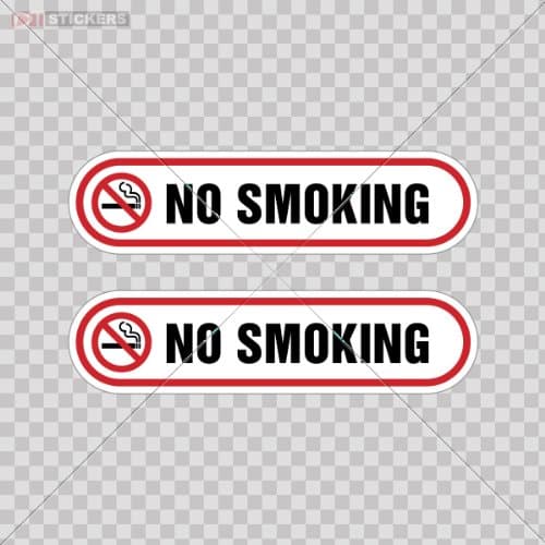Stickers Decals No Smoking Sing Wall Art Decor Glass Size: 5 X 1.3 Inches Vinyl color print