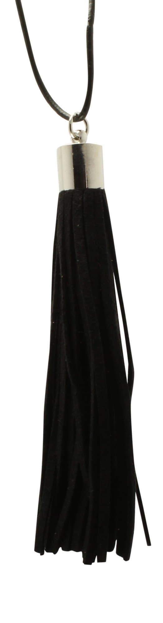 Premium Black Essential Oil Leather Tassel - Aromatherapy Car Diffuser - Hang on Backpack, Purse or Bag