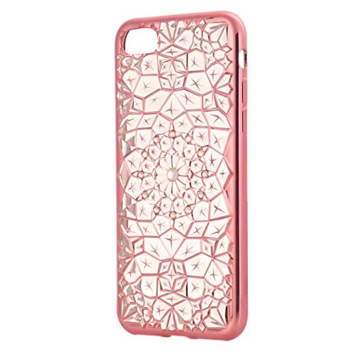 iPhone 7 Case Girly, TUTUMU SHINY SHADOW Series [Bling Crystal] Cool Colors Soft Tpu Covers for Women (Rose Gold (4.7''))