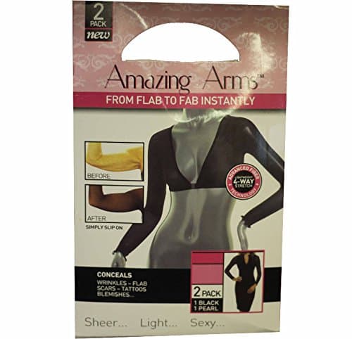 PinkSocks 2Pc Slimmer Thinner Amazing Arms From Flab To Fab Lightweight Armwear Wrap