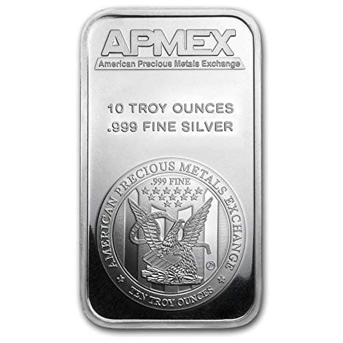 APMEX 10 Ounce .999 Fine Silver Bar