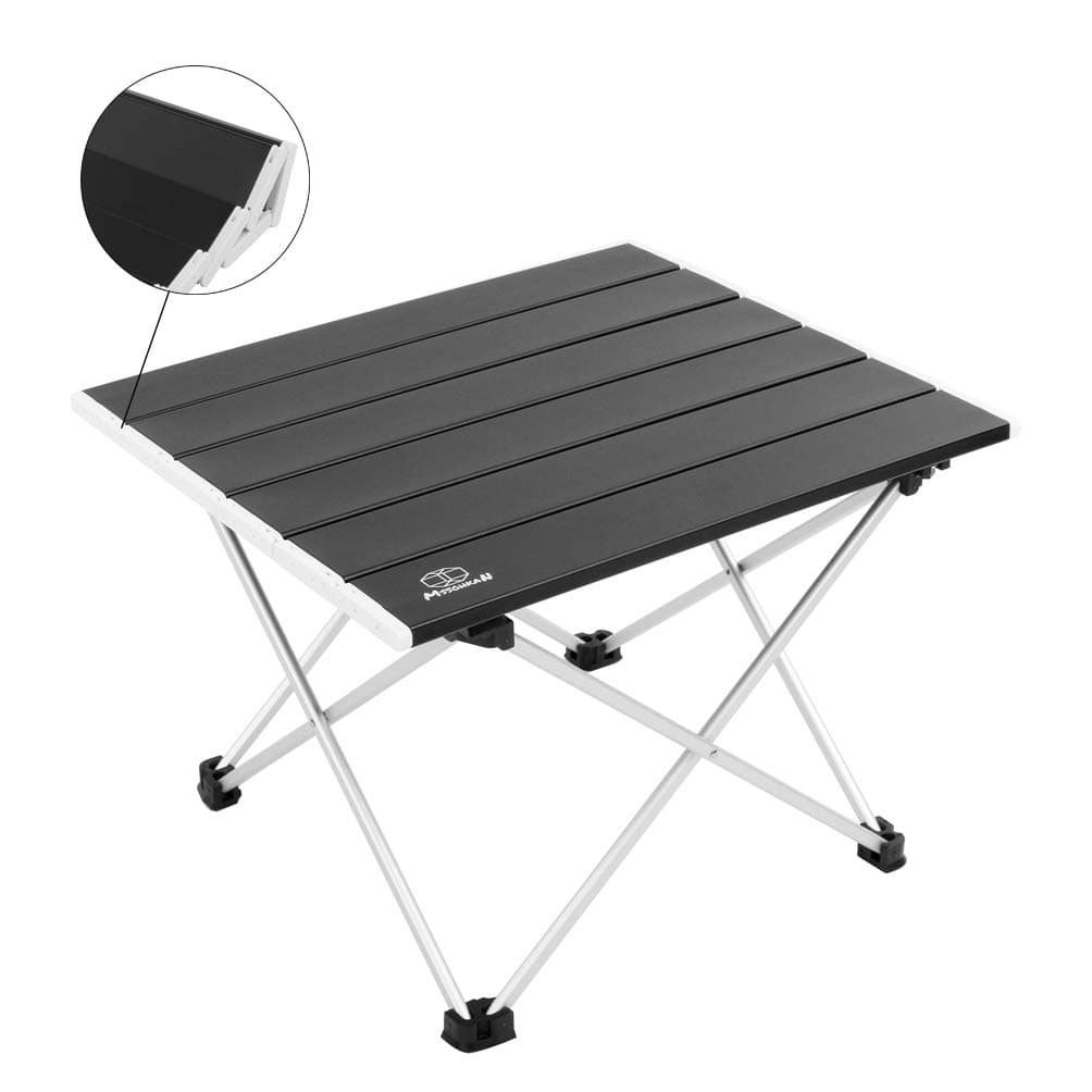 MSSOHKAN Ultralight Camping Portable Aluminum Folding Table,Mini Car Table with Collapsible Table Top,Camping Table with Carry Bag for Picnic,BBQ,Dining.