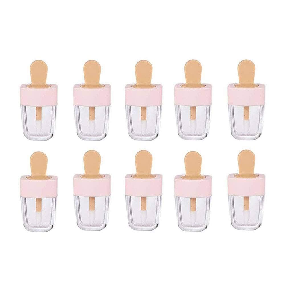 10 Pieces 4 g Mini Lipgloss Tubes Container Bottles Empty Lip Glaze Lip Gloss Packaging Tubes, Refillable DIY Lipstick Samples Tubes for Makeup Cosmetic Travel Split Lip Sample Vials