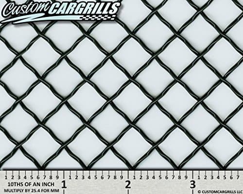 CCG 12"x48" Stainless 0.50 Woven Wire Grill Mesh Sheet - Gloss Black