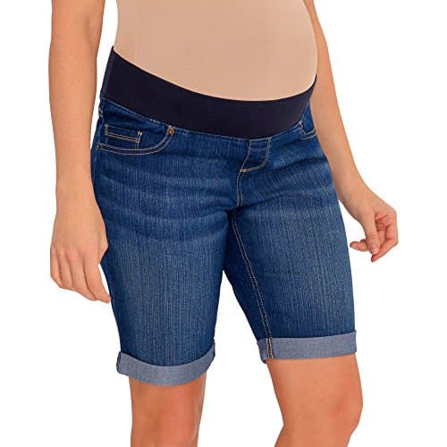 Great Expectations Maternity Denim Bermuda Shorts, Medium Wash Blue (2XL (20) (Medium Blue, 2XL (20)