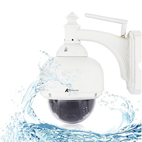 IP Camera wifi wireless Outdoor HD Dome Camera Pan Tilt 720P IP66 Waterproof Home Surveillance Camera by KNEWMART