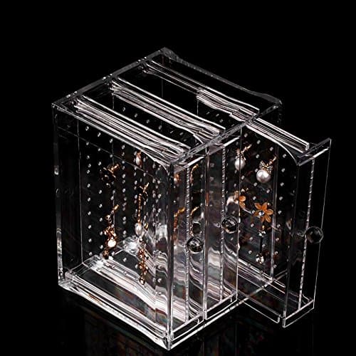 JCNCE Dustproof Clear Earring Display Stand Organiser Holder Earring Studs Storage