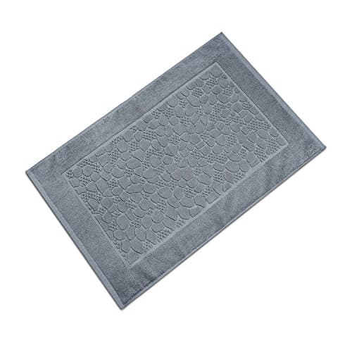 Bath Mat Washable Bath Rugs For Bathroom with Non-Slip Area Anti-Slip Rug Pad Quick Dry Hotel &amp; SPA Bath Towel Durable Cotton Dark Gray