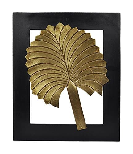 Ojas Interio Fibre Leaf Frame (30 cm x 2.5 cm x 36.5 cm, Bronze)