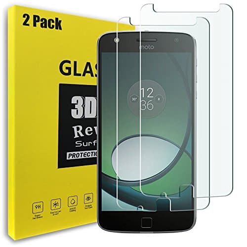 [2Pack]Moto Z Play Screen Protector,OTCkicks Moto Z Play [Case Friendly] Tempered Glass 3D Curved Screen Protector, Anti-Fingerprint HD Screen Protector Film for Motorola Moto Z Play Droid