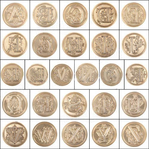 Classic 26 Letters Alphabet Initial Sealing Wax Copper Head Stamp DIY Craft Gift (U)