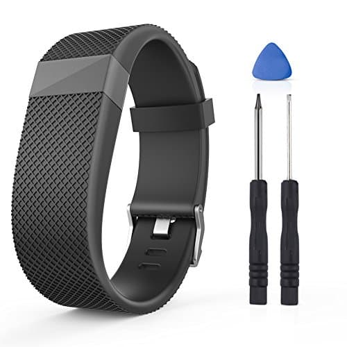 Gealpoor For Fitbit Charge HR Bands, Silicone Replacement Adjustable Band Strap for Fitbit Charge HR