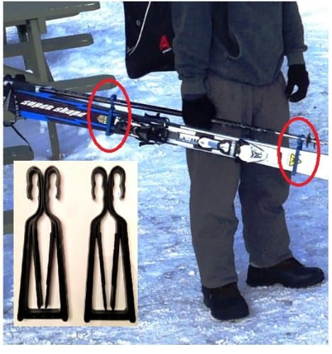 KlipSki - EASY Ski and Pole Carrier.4 Colors Available