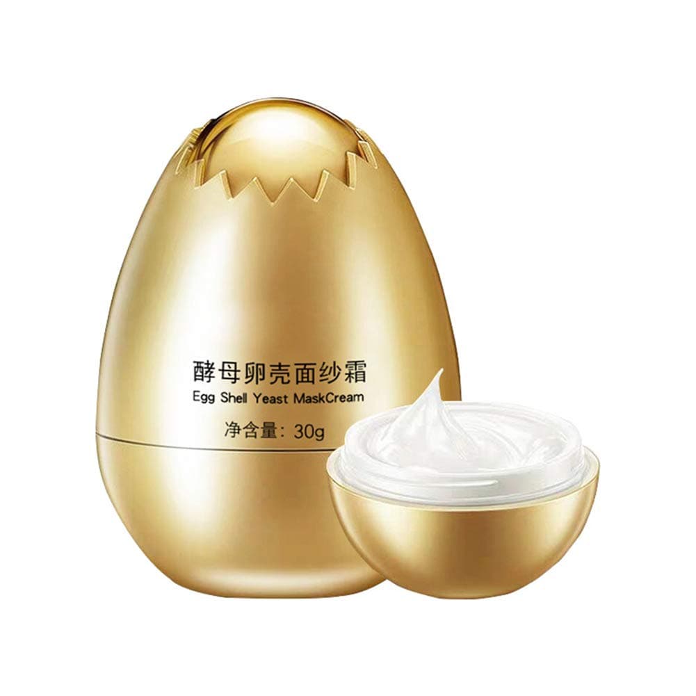 AFGQIANG Egg mask Yeast Mask Cream Yeast Egg Shell Hydrating Moisturizing Veil Cream Sleep Moisturizing Disposable Mask Cream 30g
