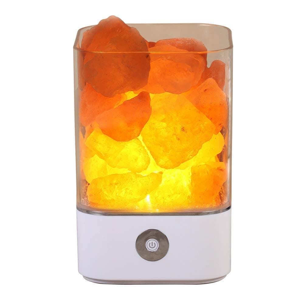 NEWKBO USB Himalayan Salt Lamp with 7 Colors Dimmer Control