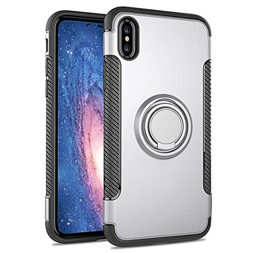 iPhone X Case, Tricess Shock Absorption Protective Magnetic carriage bracket Slim Scratch Resistant Air Space Technology Case Cover for iPhone X / iPhone 10