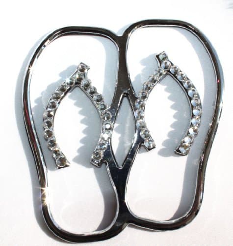 Hotblings Bling Clear Crystal Hula FLIP Flops AUTO Decal Sparkle Sign Made w/Swarovski Crystals