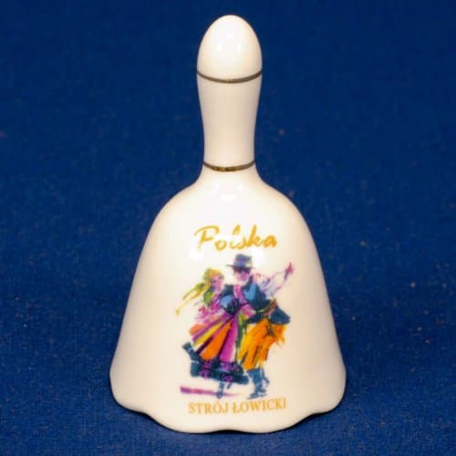 Porcelain Hand Bell - Lowicz Dancers