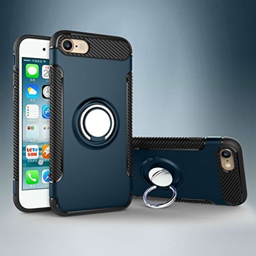 iPhone 6 Plus /6S Plus Case BABYEN [with 360 ° Kickstand] Rotating Ring Case [Dual Shockproof] Protection Cover Compatible with [Magnetic Car Mount] for iPhone6 Plus/ 6S Plus(navy blue)