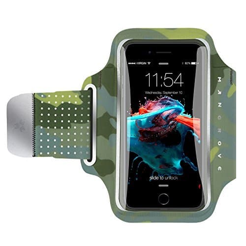 Water Resistant Cell Phone Armband for iPhone8 Plus, 7 Plus, 6, Samsung Galaxy Note 8, S8, Google Pixel, 5-6 Inch Reflective Running Workout Exercise Arm Phone Holder, Key/Card Holder + Free Extender