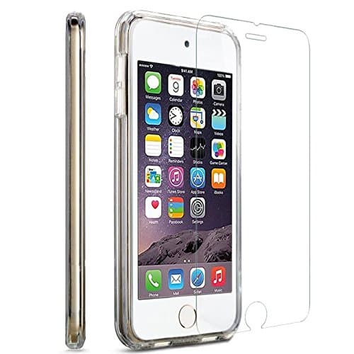 Ipod Touch Case 6th & 5th Generation Case, (Clear) includes [Tempered Glass Screen Protector] Shock-Absorbing Bumper