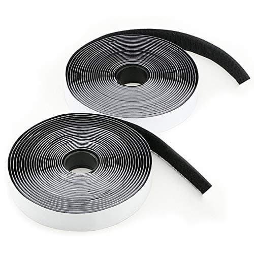 Hook and Loop Tape, Zenzus Self Adhesive Sticky Tape,5M Heavy Duty Reusable Self Adhesive Hook Loop Tape Role(Black)