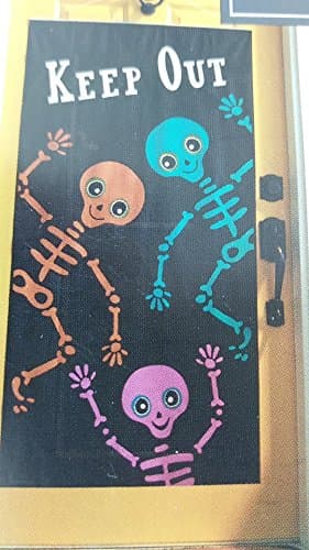 Halloween Party Banner Happy Skeletons