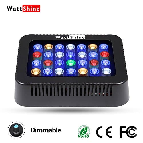 LED Aquarium Light 140W LED Coral Light Large Angle Dimmable Reef Light,Full Spectrum for Saltwater Reef,Fish,Coral,SPS,Lps Growing,White Blue Aquarium Lighting