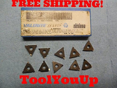 10 pcs NEW VALENITE VOV 046898 GROOVING INSERTS VC5 MACHINE TOOLING TOOLMAKER