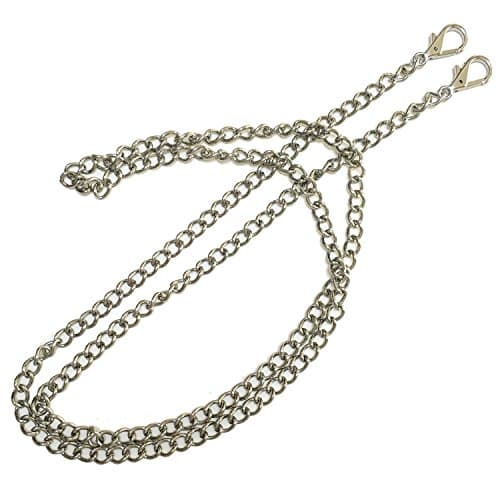 ONBLUE NL-S 47in Purse Replacement Chain Gold Plating Tone 8MM Metal Chain for Clutch Wallet Shoulder Crossbody Bag Silver White