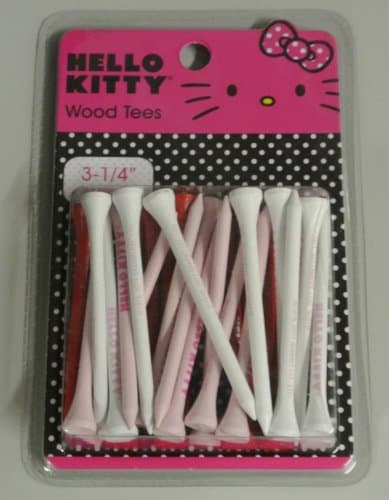 MMA Holding HKG-TEE 3 .25 in. Hello Kitty Golf Wood Tee 3 1- 4 - 30 pcs