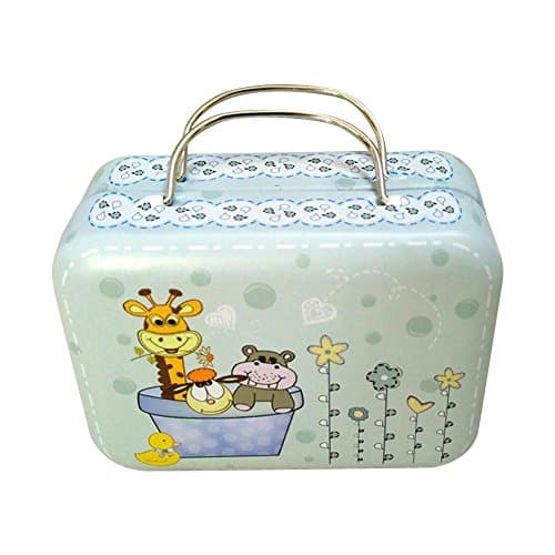 Baidercor 3" X 1" X 2" Cute Giraffe Tin Candy Favor Box For Kids 6 Pcs