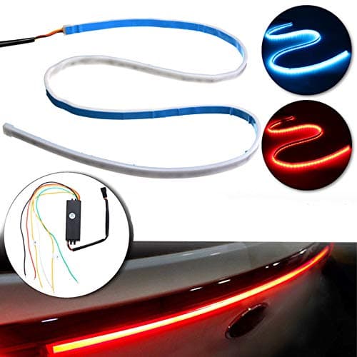 HobbyAnt 120cm 10W LED Flow Type Car Tailgate Trunk Lights Strip Bar Running Brake Reverse Turn Signal Flash