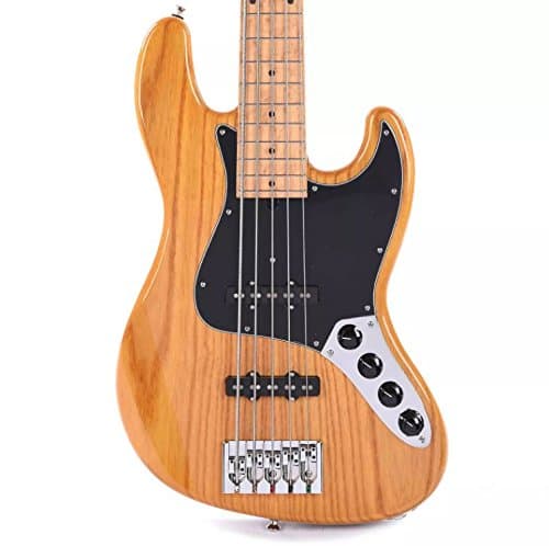 Mike Lull M5V 5-String Ash Natural w/3-Ply Black Pickguard, Duncan Pickups, Bartolini NTMB Pre-Amp