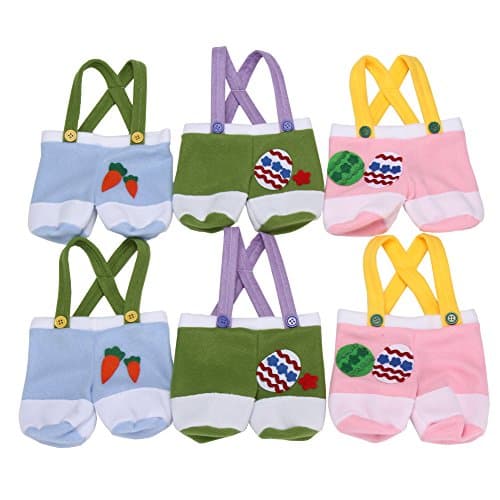 LERFEY Happy Easter Bunny Candy Gift Bags Creative Decoration 6 Pack