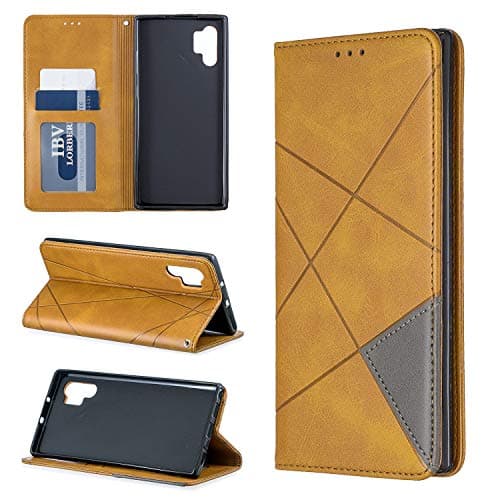 nincyee Wallet Case for Samsung Galaxy Note 10+,Vintage Butterfly Rhombus Mandala Embossing Pattern Premium Leather Flip Cover for Samsung Galaxy Note 10 Plus