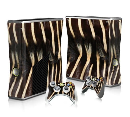 Xbox 360 Slim Skin Sticker Full Body Wrap Plus Two Matching Controller Skins Protects From Scratches Vinyl Decal Zebra Skin Style