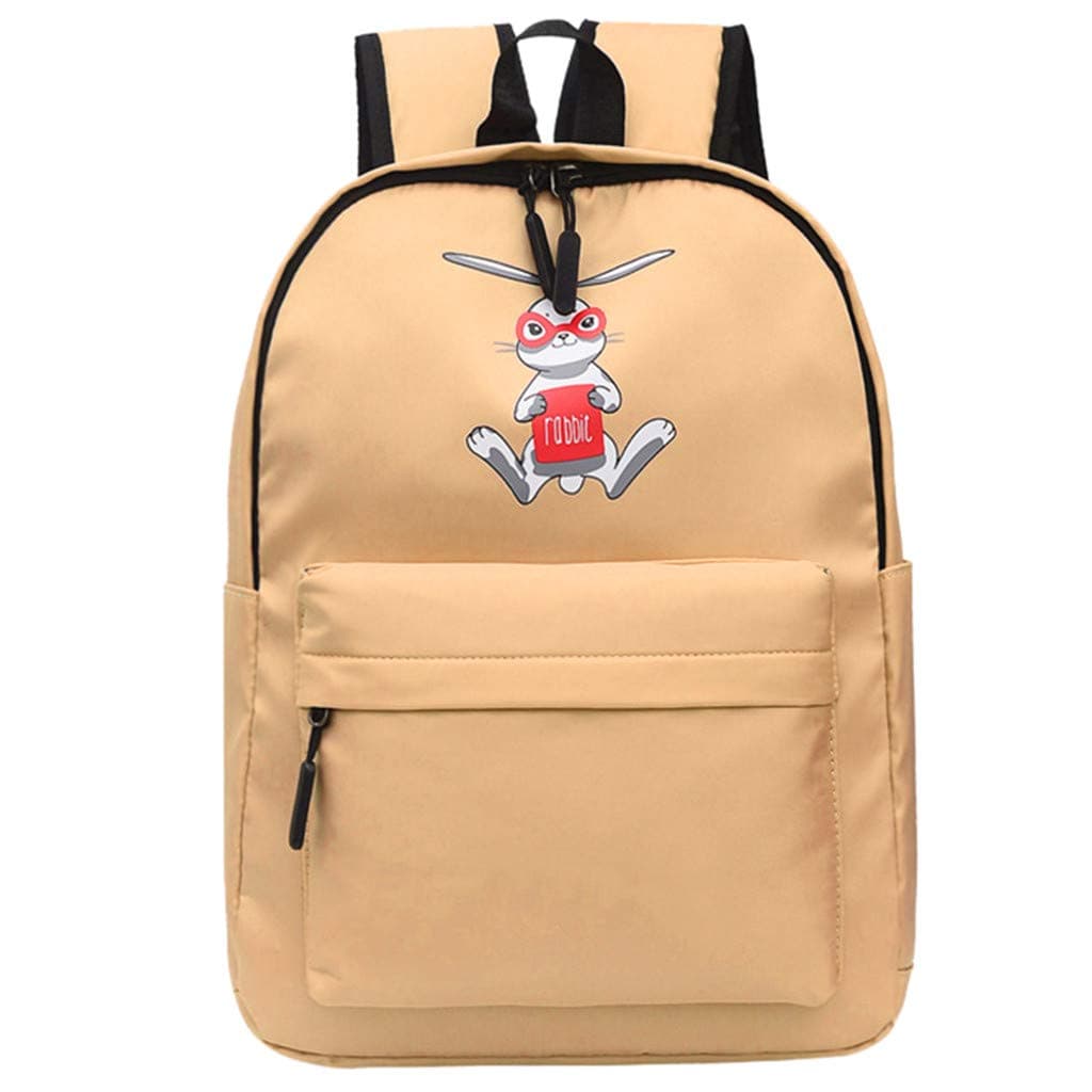 QIUMINGSS Women's Backpack Leisure Fresh Large Capacity Lightweight Simple School Bag Travel One Size, khaki (Green) - QSIS-190815024KH