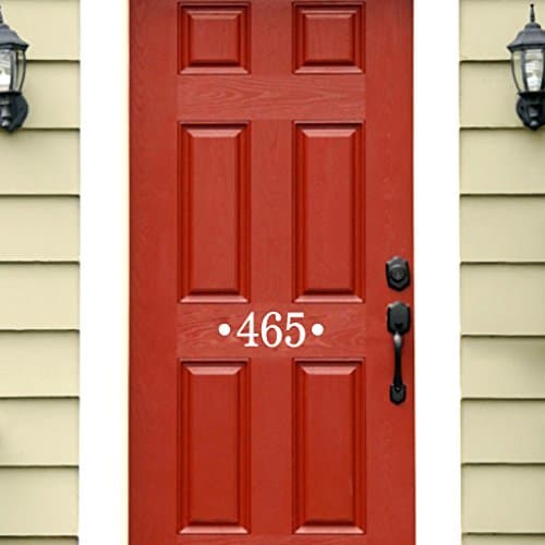 Custom House Number Decal - Personalized Front Door Sticker