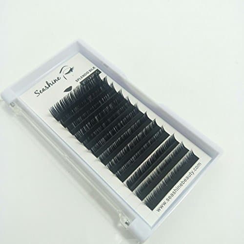 Seashine L-Curl Individual Mixed Eyelash Extensions 9-14mm 0.07-0.20 Long Thickness Natural Lookin Lashes Professional Salon Use For Makeup and Beauty Wholesale In One Tray (0.15L)