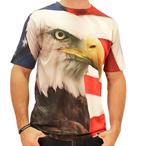 Eagle Flag Wrap Around Sublimated T-shirt (x-large)