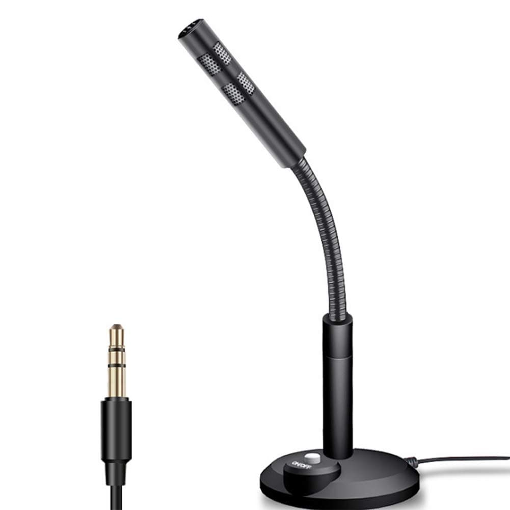 Desktop Microphone 3.5mm, Desktop Microphone 360 Degree Adjustable Flexible Gooseneck Mic for PC Desktop Laptop,Noise Reduction Desktop Microphone Freestanding