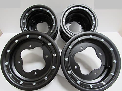 ROLL TECH Yamaha YFZ RAPTOR BANSHEE BLACK Front Rear Wheels Beadlock