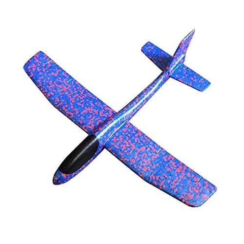 Silveroneuk EPP Foam Hand Throw Airplane Model Glider Plane Kids Toys (Navy Blue)(48cm)