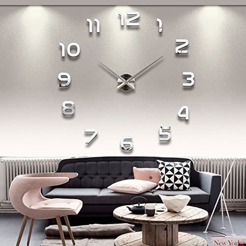 Modern 3D Frameless Large Wall Clock Style Watches Hours DIY Room Home Decorations Model