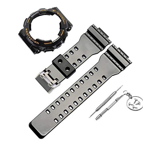 Coaste Watch Band, Replacement Watch Band Strap Bezel Cover, for Casio Men's G-Shock GA-110 GA100 GD-120